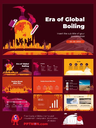 Era of Global Boiling Free Presentation Template – PowerPoint Template and Google Slides Theme #Global Boiling, #ClimateChange, #Environment, #Earth, #Eco, #Pollution, #GoogleSlides, #GoogleSlidesTemplates, #FreeGoogleSlidesTemplates, #SlidesTemplates, #Theme, #FreePowerPointTemplates, #Presentation, #Design, #PPTMON, #PowerPoint Powerpoint design, Powerpoint templates, Google slides, Google slides theme, Google presentation, Free powerpoint background, Presentation design Background Presentation, Design Powerpoint, Presentation Backgrounds, Powerpoint Background, Google Slides Theme, Powerpoint Design Templates, Environmental Graphic Design, Powerpoint Presentation Design, Powerpoint Themes