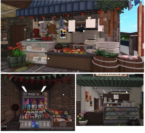 Restaurant Bloxburg Exterior, Bloxburg Small Restaurant, Vending Machine Bloxburg, Bloxburg Japanese Restaurant, Japanese School Layout Bloxburg, Bloxburg Shop Interior, Ramen Decals Bloxburg, Japanese Bloxburg Town, Japanese City Layout