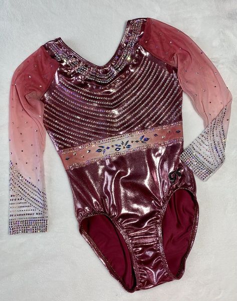 GK ELITE GYMNASTICS LEOTARD Competition RHINESTONE BLING Mesh MAROON Ombre AXS $324.50 - PicClick Red Gymnastics Leotard, Gk Elite Leotards, Gk Leotards, Gymnastics Competition Leotards, Gymnastics Wear, Laurie Hernandez, Sports Academy, Elite Gymnastics, Gym Leotards