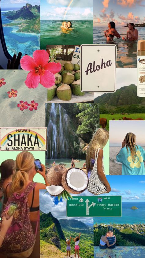 Hawaii Collage, Manifest Board, Manifestation Board, Photo Wall Collage, Pearl Harbor, Honolulu, Wall Collage, Connect With People, Your Aesthetic