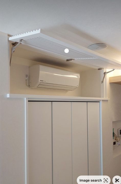 Air Conditioner Cover Indoor, Brown Eyelashes, Air Conditioner Hide, Air Conditioner Cover, تصميم داخلي فاخر, تصميم للمنزل العصري, Hallway Ideas, Closet Design, Home Room Design