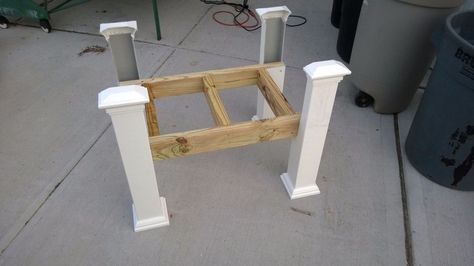 Diy Cooler Stand, Backyard Cooler, Wood Cooler, Diy Cooler, Build A Farmhouse Table, Cooler Stand, Outdoor Cooler, Pallet Patio Furniture, Diy Nightstand