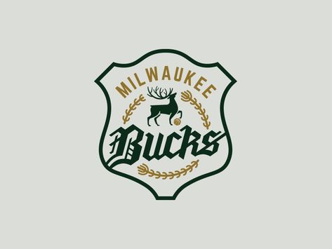 NBA Logo Redesigns: Milwaukee Bucks by Michael Weinstein on Dribbble Typography Examples, Bucks Logo, Nba Logos, 2010 Dodge Challenger, Brand Earrings, Nba Basketball Art, Up Logo, Carroll County, Sport Logos