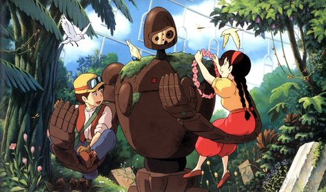 Tenkuu no Shiro Laputa das schloss im himmel anime manga kawaii cute girl x boy love liebe Japanese Films, Ghibli Studios, Studio Ghibli Films, Art Studio Ghibli, Studio Ghilbi, 하울의 움직이는 성, Anime Disney, Ghibli Studio, Japanese Animated Movies