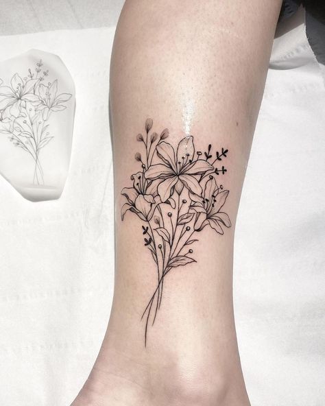 Bouquet Tattoos, Birth Flower Tattoos, Warrior Tattoo, Birth Flowers, Flower Tattoo, Mars, Tatting, Tattoos, Flowers