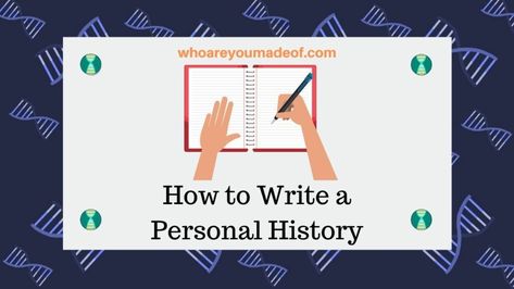 Have you been thinking about writing down your life story? In this post, learn about different styles, what to consider, and how to write your personal history. The post How to Write a Personal History appeared first on Who are You Made Of?. Dna Test Results, Descriptive Words, Type Of Writing, Genealogy Research, Writing Career, Personal History, Lost In Translation, Future Goals, First Story