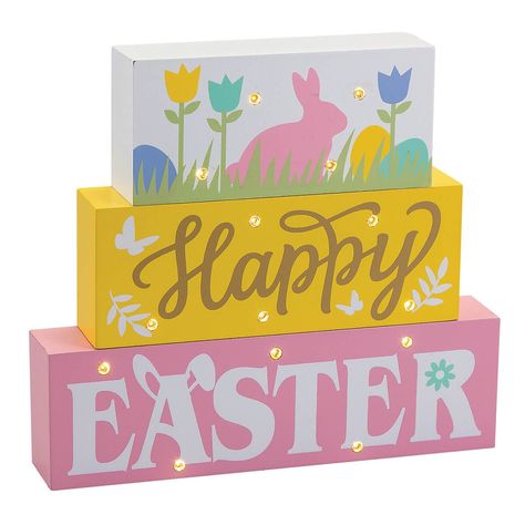 Offer Easter greetings with this Happy Easter LED Block Sign — complete with lights for a spring sparkle. Find even more ways to decorate for Easter at Miles Kimball. Decorate For Easter, Easter Buffet, Letter Stockings, Happy Easter Sign, Happy Easter Greetings, Nostalgic Candy, Sugar Free Candy, Plants For Hanging Baskets, Seal Gifts