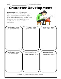 Character Development Worksheets Character Description Template, Character Development Sheet, Character Development Worksheet, Narrative Story, Creative Writing Classes, Character Change, Writing Classes, Character Sheets, Year 9