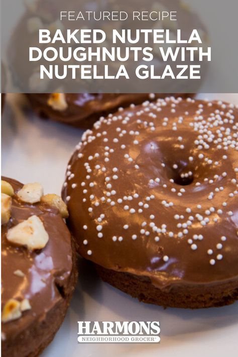 Baked Nutella Donut Recipes, Nutella Glazed Donut, Nutella Filled Donuts Recipe, Nutella Donut Glaze, Nutella Doughnuts Recipes, Nutella Donuts Recipes, Nutella Doughnut, Nutella Glaze, Sugar Donuts Recipe