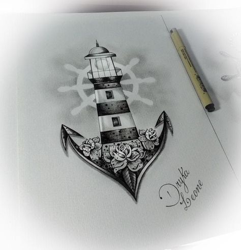 Plume Tattoo, Natur Tattoo Arm, Diamond Illustration, Navy Tattoos, Father Daughter Tattoos, Wrist Tattoo Ideas, Anker Tattoo, Lighthouse Tattoo, Compass Tattoo Design