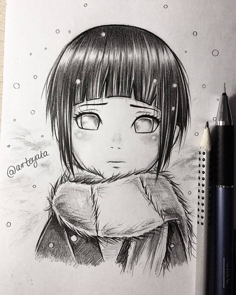 Hinata niña❤♥⭐❇ Beautiful Pencil Drawings, Naruto Sketch Drawing, Anime Boy Hair, Anime Tutorial, Naruto Sketch, Manga Naruto, Naruto Drawings, Naruto And Hinata, Anime Drawing