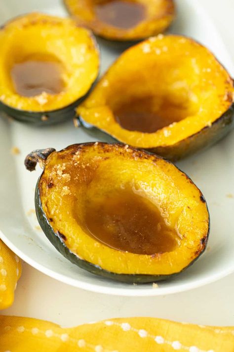 How To Cook Acorn Squash - The Kitchen Magpie Acorn Squash In Oven, Instant Pot Acorn Squash, Acorn Squash Recipes Healthy, Buttery Recipes, Squash In Oven, Healthy Squash Recipes, Savory Sides, Acorn Squash Recipes, Acorn Crafts