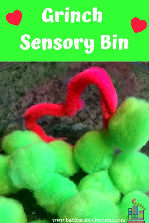 Celebrate Christmas with little ones with this classic Christmas story and Grinch sensory bin! #christmassensory #christmasbooks #holidaybooksforkids #christmasactivities #christmaslearningactivities #christmasactivitiesforkids #christmasbins #kidschristmasbooks #kidschristmasactivities Grinch Dramatic Play, Grinch Art Preschool, Grinch Christmas Activities, Grinch Activities For Toddlers, Grinch Sensory Bin, Grinch Preschool Crafts, Grinch Day Preschool, Grinch Preschool Activities, Grinch Activities For Preschool