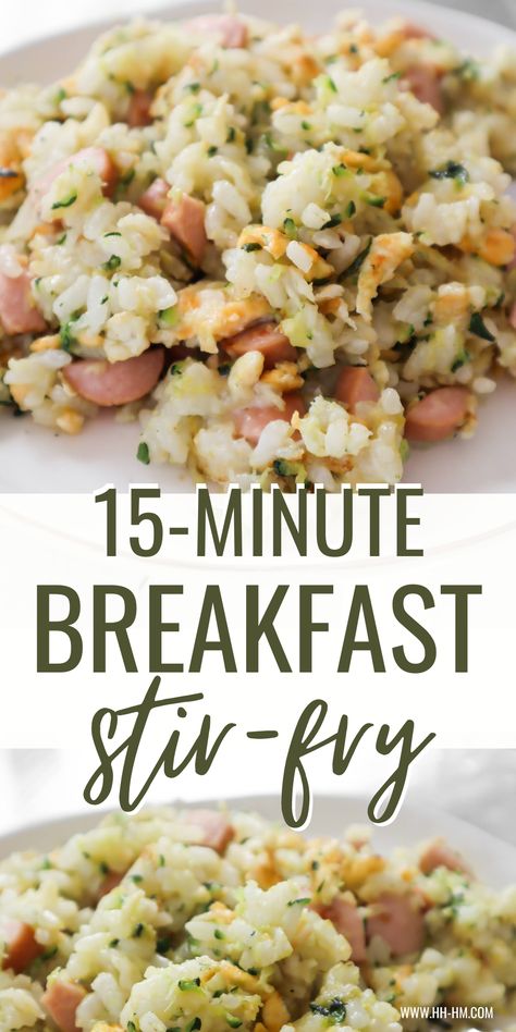 Eggs And Vegetables, Breakfast Fried Rice, Fried Rice With Egg, Easy Breakfast Ideas, Eggs For Breakfast, Stir Fry Ingredients, Fried Breakfast, Clean Eating Lunch, Easy Stir Fry