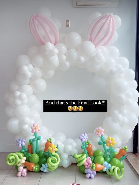 Easter Balloon Arch, Easter Balloon Decor, Bunny Party, Balloon Decor, Easter Brunch, Easter Fun, Balloon Arch, Balloon Decorations, Arch