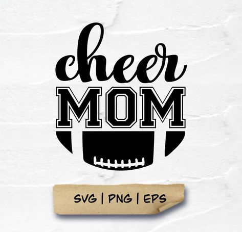 Football And Cheer Mom, Cheer Mom Shirt, Cheer Mom Svg, Game Day Svg, Mom Shirt Svg, Cheer Mom Shirts, Mothers Day Svg, Wall Vinyl, Cheer Mom