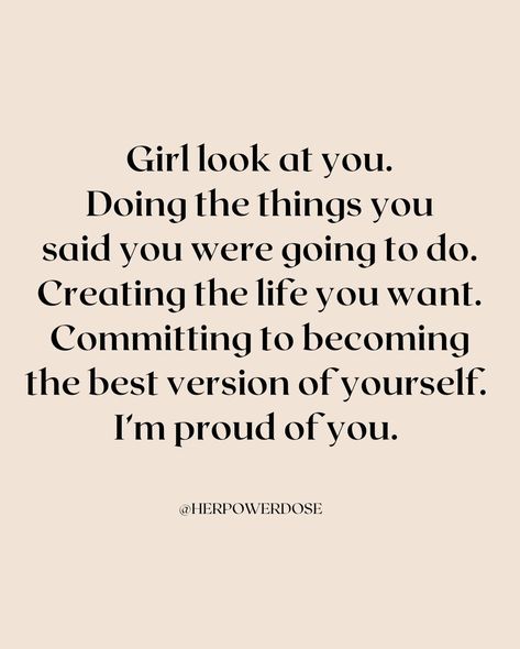 Leave a ❤️ if you feel this too! 👉 FOLLOW @herpowerdose for your daily empowerment and motivational quotes . . . . . #herpowerdose… | Instagram Live Below Your Means Quotes, Motivating Quotes For Women, Strong Working Women Quotes, Perfection Quotes Inspiration, Doing Things For Yourself Quotes, Quotes About Being In Your 20s, Becoming Better Quotes, Do The Best You Can Quotes, New Work Quotes