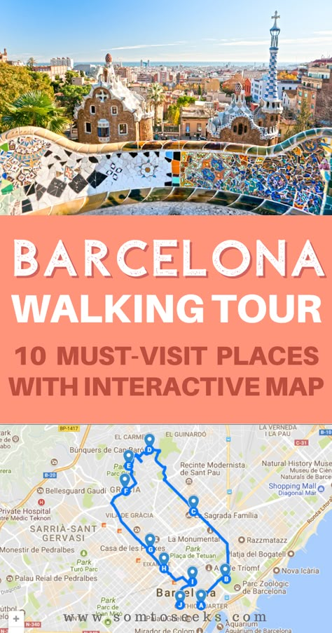 Barcelona Walking Tour Map, Barcelona Walking Tour, Barcelona Travel Checklist, Two Days In Barcelona, Visiting Barcelona Spain, Barcelona Trip Things To Do, Things To Do In Barcelona Spain, Barcelona Tourist Map, Barcelona Spain Vacation