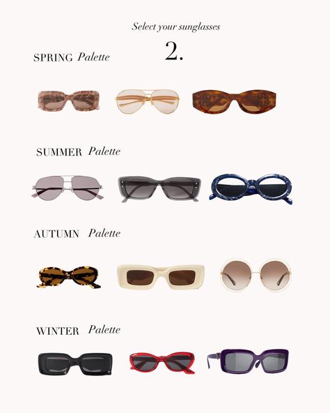 Comment below which options you would choose to build your bag! 🖤 . #coloranalysis #colouranalysis #coloranalyst #springpalette #winterpalette #autumnpalette #summerpalette Soft Summer Sunglasses, Soft Summer Accessories, Burnished Winter, Season Analysis, Cool Summer Palette, Cool Winter Color Palette, Colour Season, Color Seasons, Deep Winter Colors