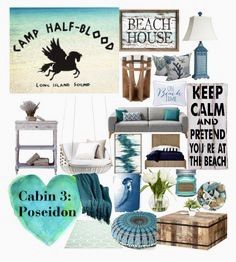 Percy Jackson Bedroom, Cabin 3 Poseidon, Poseidon Cabin, Cabin Aesthetics, Geeky Decor, Percy Annabeth, Percy Jackson Cabins, Percy Jackson Outfits, Greek Decor