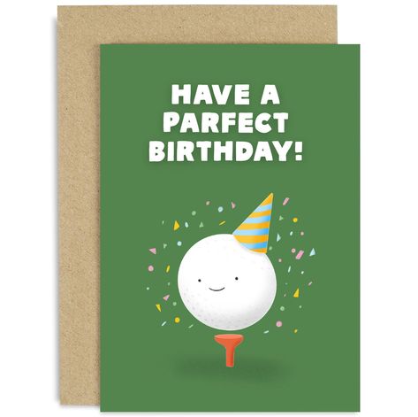 PRICES MAY VARY. 🎂 FUN GOLF BIRTHDAY CARD: The perfect birthday card for somone who loves golf. The golf themed birthday card features a golf ball illustration and a golf pun. ✨ SPECIAL MILESTONES: Find the perfect greeting card for family and friends. We have designs for any occasion. Find the perfect card for a dad, mum, brother, sister, daughter, son, auntie, uncle, cousin, niece, nephew, grandad, grandma, or friend. 🌎 WE CARE: Our range of greeting cards are designed in house and all print Golfing Birthday Cards, Fun Happy Birthday, Birthday Card For Men, Ball Illustration, Golf Birthday Cards, Card For Men, Sports Theme Birthday, Diy Best Friend Gifts, Birthday Card For Him