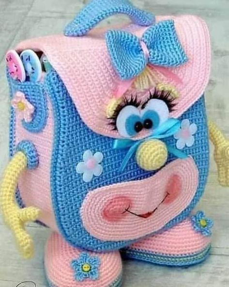 Crochet Backpack Pattern, Crochet Backpack, Crochet Market Bag, Knitting Blogs, Crochet Amigurumi Free Patterns, Mittens Pattern, Purse Patterns, Crochet Patterns For Beginners, Crochet Bag Pattern