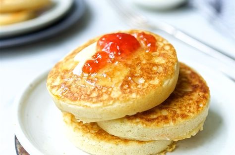 Sourdough Crumpets Recipe | King Arthur Baking: Leftover sourdough starter used for crumpets or pikelets. Sourdough Crumpets, Gluten Free Crumpets, Crumpets Recipe, Crumpet Recipe, Recipe Using Sourdough Starter, Sourdough English Muffins, Dough Starter, Sourdough Starter Discard Recipe, King Arthur Baking