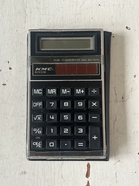 This vintage KMC 8000B calculator is a reliable and efficient tool for all your mathematical needs. It has been tested and confirmed to be in good working condition. Featuring an LCD display, regular key size, and handheld size, this basic calculator is perfect for office or personal use. It is manufactured in Taiwan and comes in its original state without any custom modifications. Purchase with confidence and simplify your math with the KMC 8000B calculator. Nice used condition Calculator Aesthetic, Vintage Calculator, Collage Wallpaper, Phone Aesthetic, Health Nut, Office School, Calculator, School Supplies, Taiwan