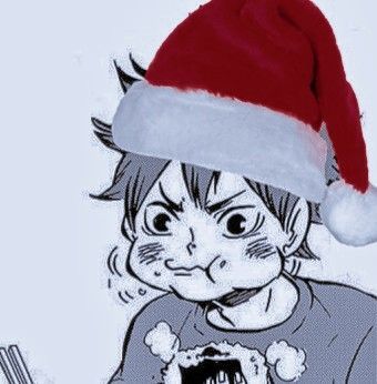 #notmine!!! Haikyuu Christmas Icons, Icon Christmas, The Constellations, Anime Christmas, Black Anime, Black Anime Characters, Manga Icon, Christmas Icons, Christmas Hat