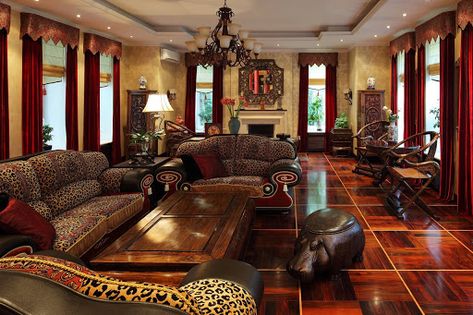 13 Mind-blowing Afrocentric Home Decor Ideas Nigerian Interior Design, Safari Decor Living Room, Safari Living Rooms, African Themed Living Room, African Decor Living Room, African Bedroom, African Living Rooms, Safari Home Decor, Living Room Stands