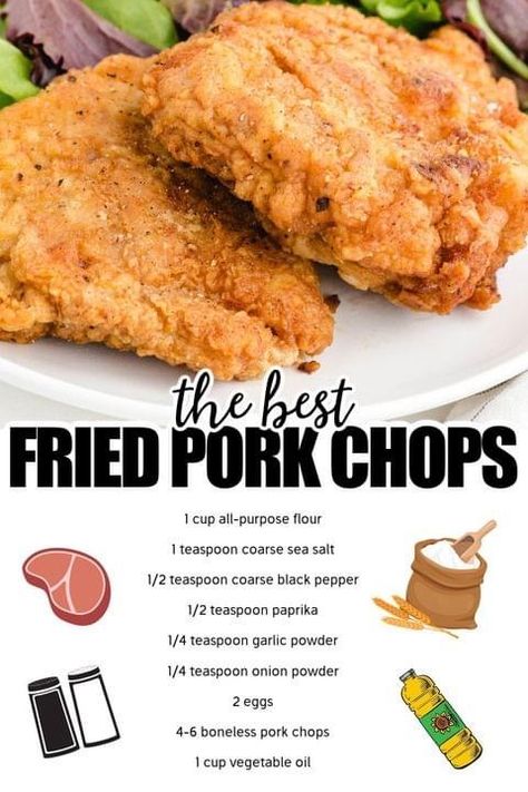 Best Fried Pork Chops, The Best Pork Chops, Best Pork Chops, Southern Fried Pork Chops, Fried Pork Chop Recipes, Yummy In My Tummy, Pork Chop Recipes Crockpot, Breaded Pork Chops, Easy Pork Chops