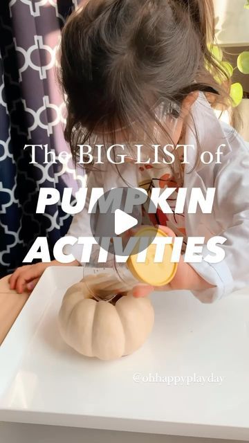 Wendy | Pediatrician on Instagram: "THE LIST ➡️

1. Tattoo station 
2. Fingerprint ghosts 
3. Rubberband rescue 
4. Dot stickers
5. Washable pumpkin painting 
6. Pumpkin washing 
7. Golf tee hammering
8. Cookie carver hammering 
9. Pumpkin volcanoes

SAVE and follow @ohhappyplayday for more easy kid ideas!
.
.
.
.
.
#toddlerfun #kidactivities #activitiesforkids #prek #busytoddler #preschoolactivities #halloweenforkids #invitationtoplay #pumpkinpatch #simpleplayideas #parentinghacks #preschoolteacher #pumpkins 
#quickeasyplay #screenfreekids #playideas #fun4kids
#playingislearning #halloween #halloweenkids 
#childdevelopment #sensorybin #sensoryplay #sensoryfun #pumpkincarving #sensorytable #playtray #sensoryfriendly #playathome" Pumpkin Washing, Thumbkin Patch, Preschool Pumpkins, Screen Free Kids, Tattoo Station, Pumpkin Activities, Dot Stickers, Activities For Boys, Sensory Friendly