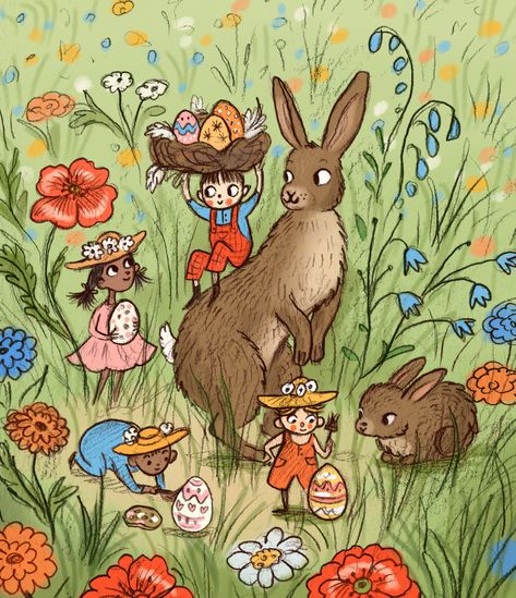 by Freya Hartas Freya Hartas, Easter Illustration, Next Door Neighbor, The Easter Bunny, Fairytale Illustration, Next Door, Children Illustration, Happy Easter, Easter Bunny