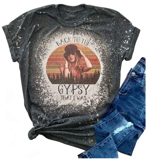 Rustic Clothes, Bleach Tshirt, Stevie Nicks Shirt, Funny Rock, Retro Pillows, Bleach T Shirts, Retro Graphic Tees, Music Tees, Side Jobs