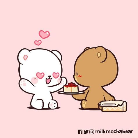 Milk & Mocha Bear Official en Instagram: “I'm falling in love ❤ ---⠀⠀ Feel free to tag your loved ones~! 💕 ---⠀⠀ Follow 👉 @milkmochabear for more comics ❤ ⚠️ Credit by mention us in…” Milk Mocha Bear, Fun Drawings, Mocha Bear, Milk & Mocha, Cute Bear Drawings, Im Falling In Love, Cute Love Stories, Cute Love Cartoons, Love Bear