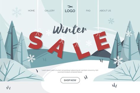 Winter Dance, Cosmetic Design, Winter Design, Christmas Banners, Winter Sale, Flat Design, Winter Theme, Landing Page, Graphic Resources