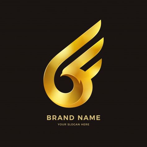 Bird wings logo | Premium Vector #Freepik #vector #logo #gold #template #bird Basic Computer Skills, Logo Wings, Gold Logo Design, Basic Computer, Letter M Logo, 3d Logo Design, Gradient Logo, Creative Flyer Design, How To Think