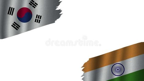 Wavy Fabric, South Korea Flag, About India, Slide Presentation, Fabric Texture, 3d Illustration, Presentation Design, South Korea, Amazon Logo