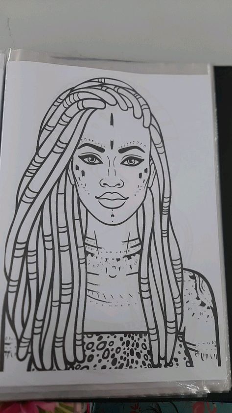 How To Draw Dreadlocks Step By Step, Card Tattoo Designs, Card Tattoo, Drawing Reference, Line Art, Tattoo Ideas, Female Sketch, Tattoo Designs, Dreadlocks