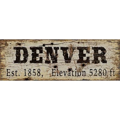 Show details for Denver Vintage Sign Horse Signs, Vintage Wood Signs, Metal Printing, Horse Sign, City Sign, Red Horse, Western Town, Sign Image, Town Names