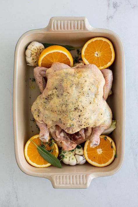 Sage Orange Christmas Chicken - Simply Delicious Christmas Chicken Recipes, Holiday Chicken, Chicken Christmas, Holidays 2023, Christmas Chicken, Orange Christmas, Christmas Board, Roast Chicken Recipes, Xmas Food