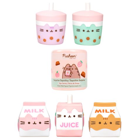 Boba Strawberry, Pink Boba, Pusheen Collection, Pusheen The Cat, Pusheen Cute, Office Fun, Diy Sewing Tutorials, Hello Kitty Crafts, Presents For Boys