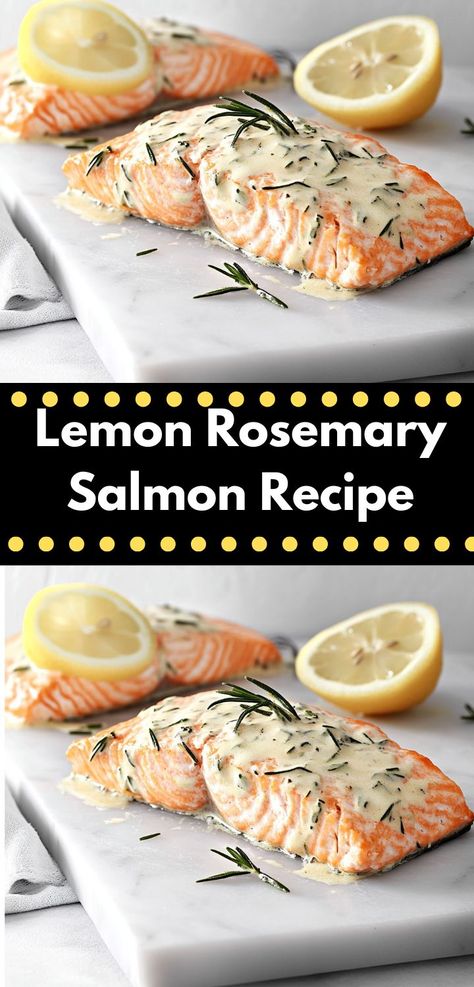 Enjoy the fresh flavors of this Lemon Rosemary Salmon Recipe. The combination of citrus and herbs enhances the natural taste of the salmon, making it a delightful option for any seafood lover. Lemon Rosemary Salmon, Rosemary Salmon, Dinner Ideas With Chicken, Fresh Herb Recipes, Dinner Ideas For Two, New Dinner Ideas, Easy Buffalo Chicken, Dinner Ideas Recipes, Dinner Recipes Ideas