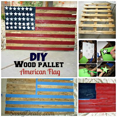 DIY: How To Make an American Flag out of a Wood Pallet (Step by Step Tutorial w/ Pictures) | SassyDealz.com Pallet American Flag, Pallet Woodworking, Vans Wallpaper, Flag Pallet, Pallet Pictures, W Pictures, Diy Flag, Diy Wood Pallet, Pallet Flag