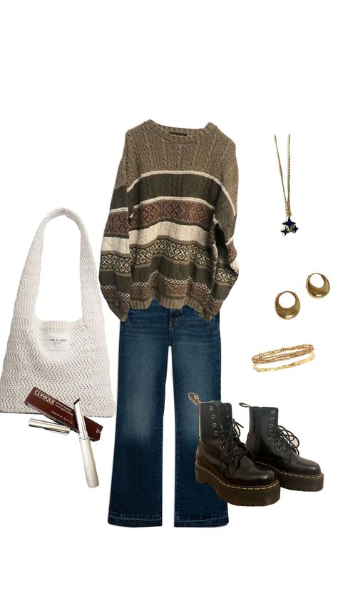 #autumn #fall #outfitinspo Grunge Thanksgiving Outfit, Fall Goth Aesthetic, Fall Indie Outfits, Fall Outfits Grunge, 90s Fall Outfits, Fall Outfits Aesthetic Vintage, Indie Fall Outfits, Grunge Outfits Fall, Warm Fall Outfits