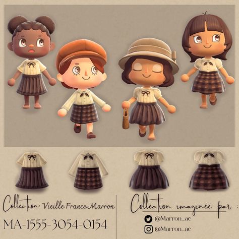 Cute Brown Outfits, Purple Fall Dress, Acnh Witchcore, Acnh Dresses, Animal Crossing Hair, Animal Crossing Town Tune, Acnh Art, Acnh Fashion, Acnh Outfits