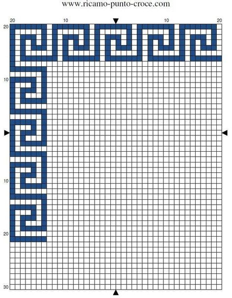 Wiggly Crochet, Cross Stitch Embroidery Patterns, Starověký Egypt, Graph Paper Designs, Greek Pattern, Graph Paper Drawings, Tapestry Crochet Patterns, Needlepoint Stitches, Pola Kristik