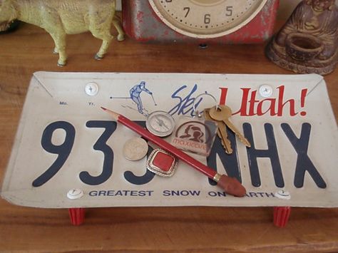 License Plate Crafts, Utah Skiing, Lost Keys, A Desk, Not Perfect, Conversation Piece, On Earth, License Plate, Little Things