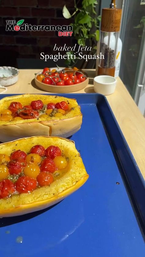 The Mediterranean Diet (@themedplan) on X Feta Spaghetti Squash, Feta Spaghetti, Baked Feta, Tomato Pesto, Weight Watchers Dinner Recipes, Thai Curry, Veggie Side Dishes, Crushed Red Pepper, Crushed Red Pepper Flakes