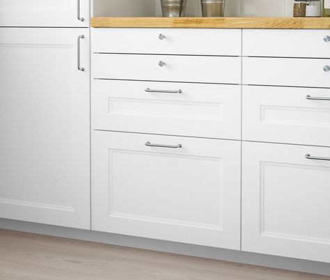 AXSTAD White Kitchen - IKEA Axstad Ikea Kitchen, Ikea Shaker, Axstad Ikea, Shaker Kitchen Doors, White Ikea Kitchen, Green Kitchen Designs, Kitchen 2021, Metod Kitchen, Shaker Design